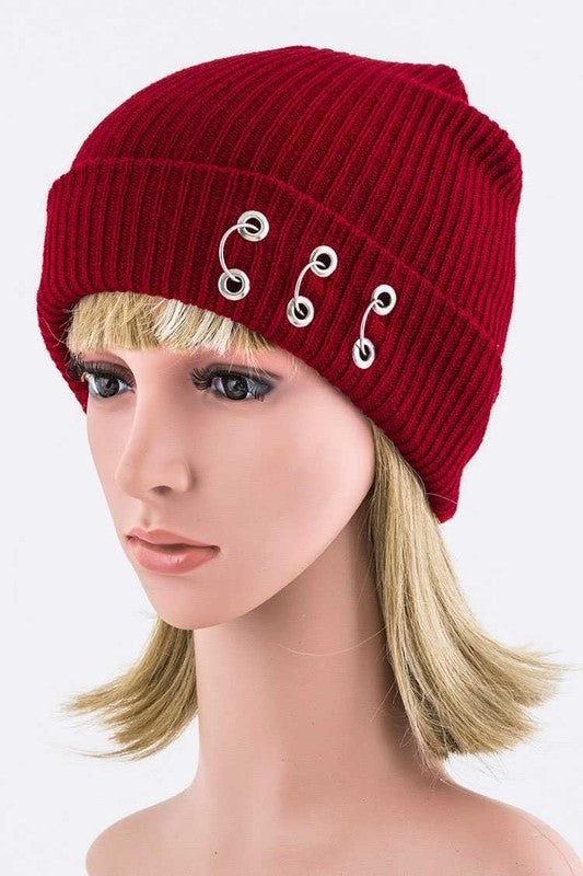 Pierced Beanie Hat