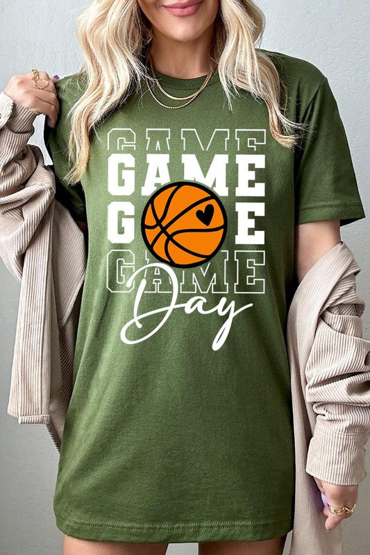 Game Day Basketball Graphic T Shirts