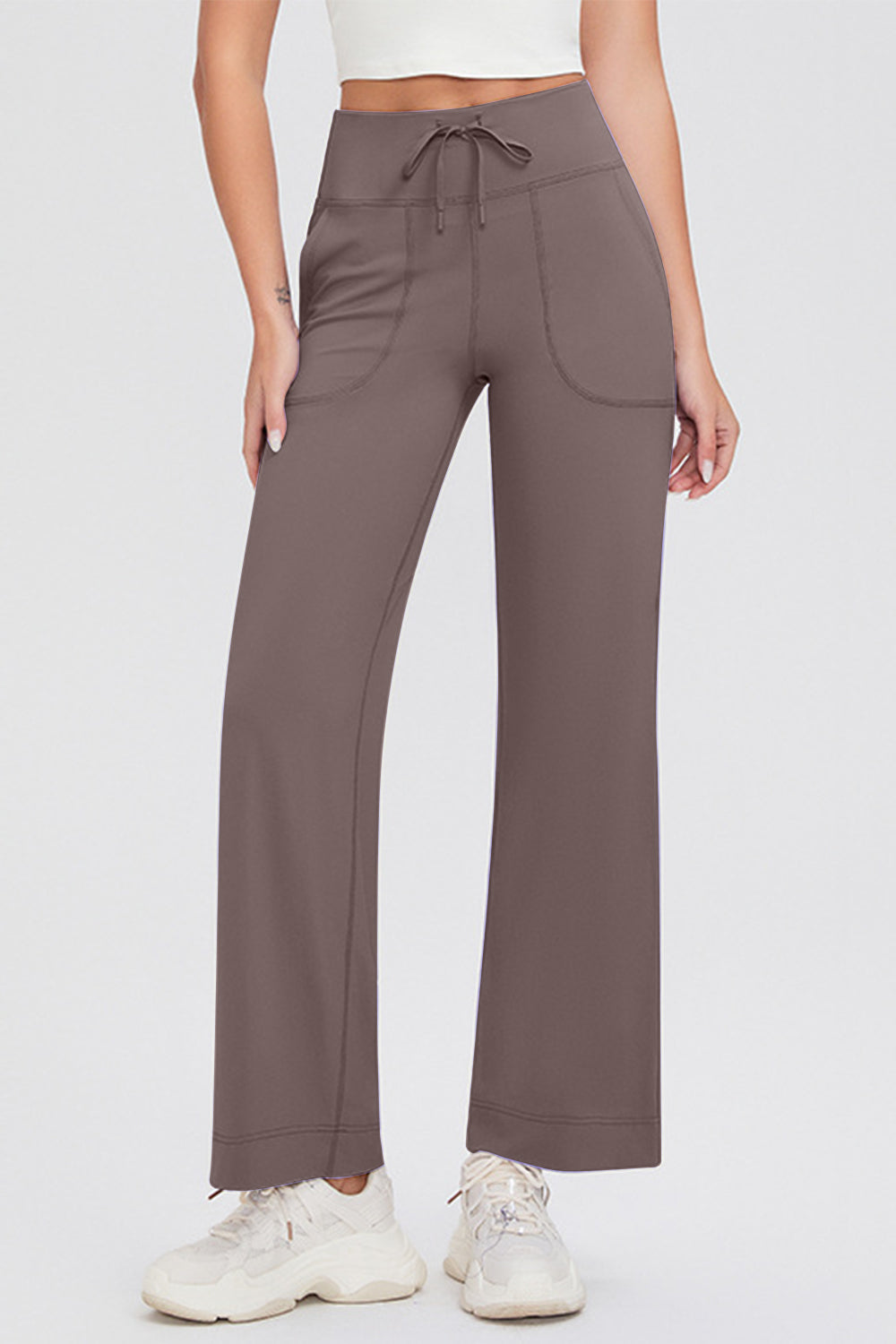 Basic Bae Full Size Drawstring High Waist Pants with Pockets