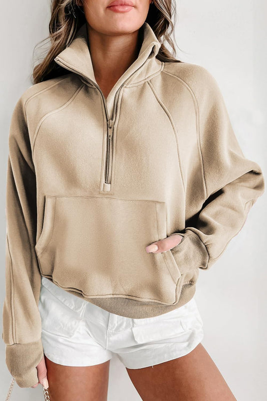 Half Zip Long Sleeve Sweatshirt