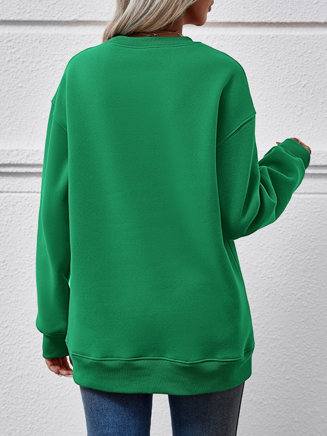 Christmas Tree Graphic Drop Shoulder Sweatshirt