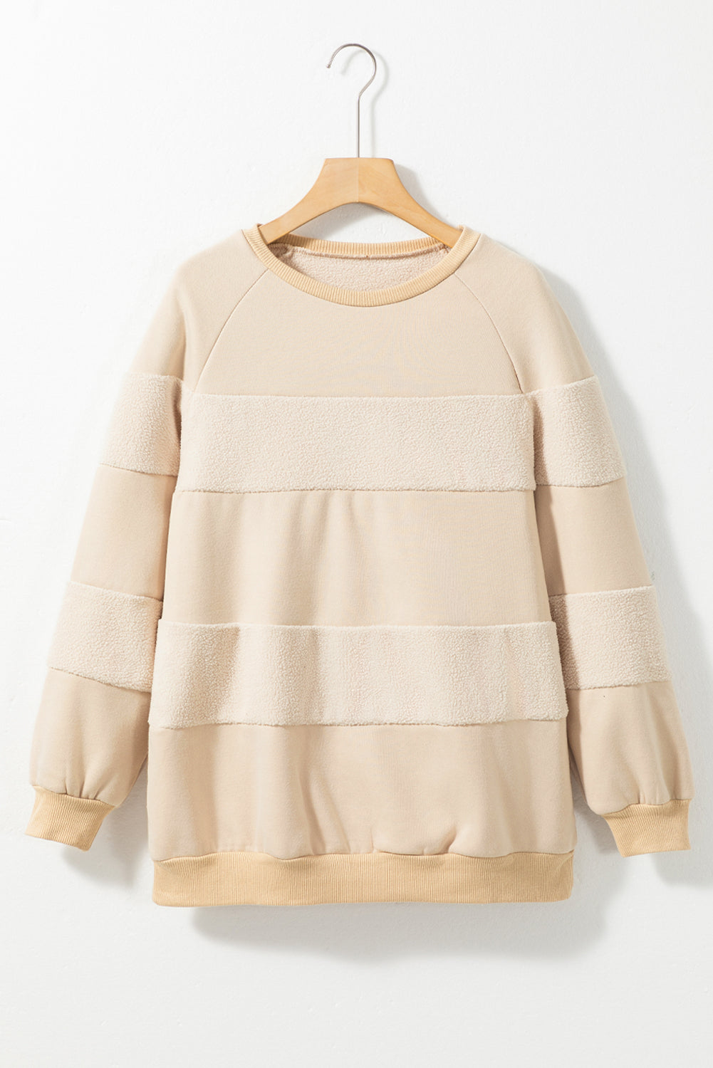 Round Neck Raglan Sleeve Sweatshirt