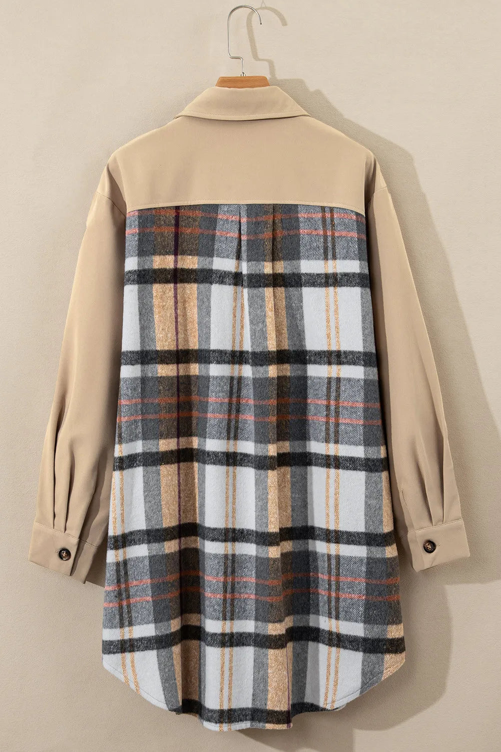 Pocketed Plaid Long Sleeve Mini Dress