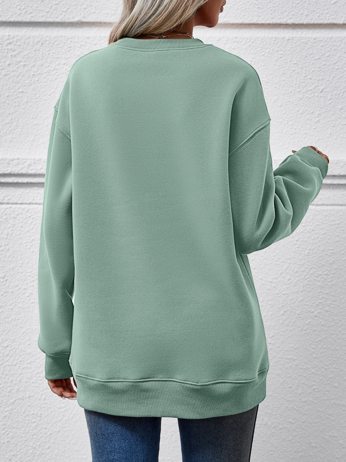 Christmas Tree Graphic Long Sleeve Sweatshirt