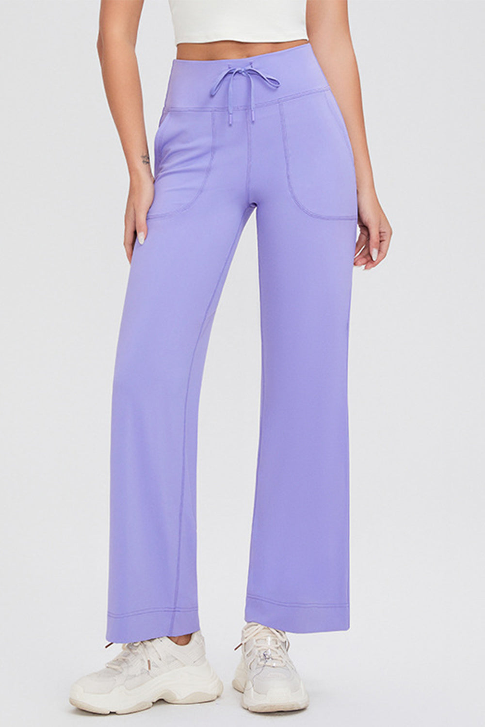 Basic Bae Full Size Drawstring High Waist Pants with Pockets